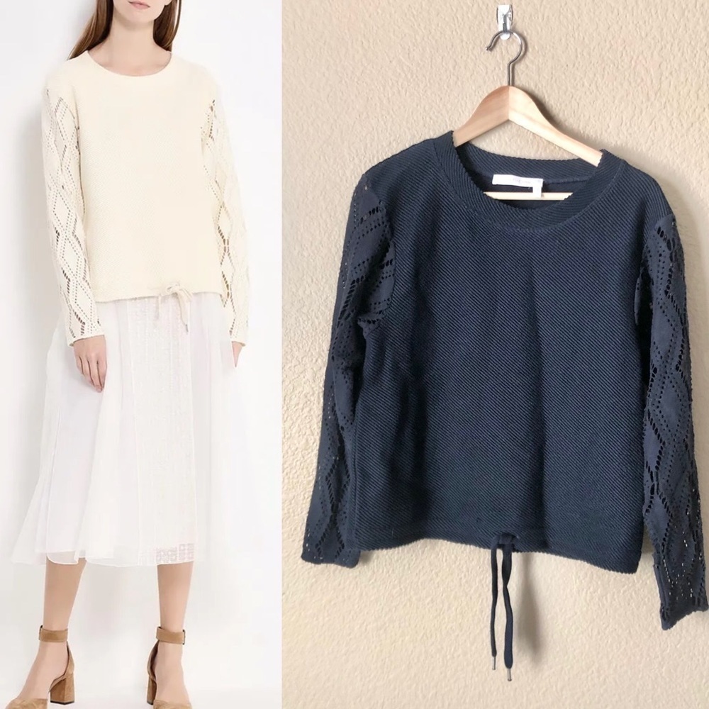 See by chloe lace sleeve jumper sweater